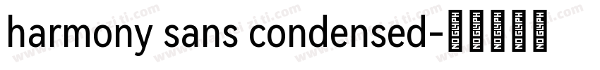 harmony sans condensed字体转换